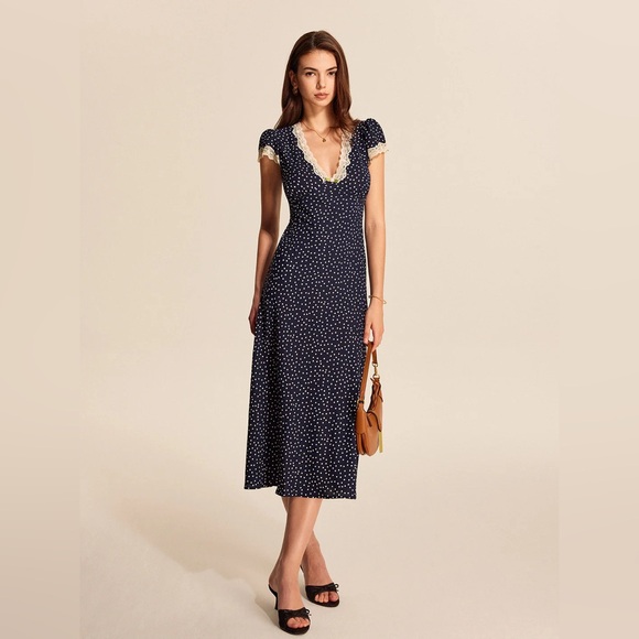 Commense Polka Dot Lace-Trim Dress
Size M - Picture 2 of 6